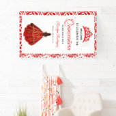 Elegant Red Royal Quinceñera Banner (Insitu)