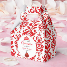 Elegant Red Royal Quinceñera