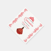 Elegant Red Royal Quinceñera Serviette (Ecke)