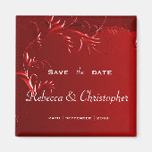 Elegant Red Save the Date Magnet (Vorne)