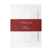 Elegant Red Script Wedding Einladungsbanderole (Vorderseite Beispiel)