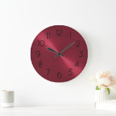 Elegant Red Sheen Große Wanduhr (Zuhause)