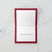 Elegant Red & Silver Floral Quinceanera Vielen Dan Einladung (Innenseite)