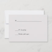 Elegant Red Silver Star Wedding RSVP Karte (Rückseite)