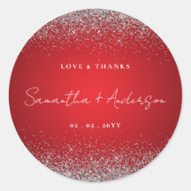 Elegant Red & Sparkle Wedding