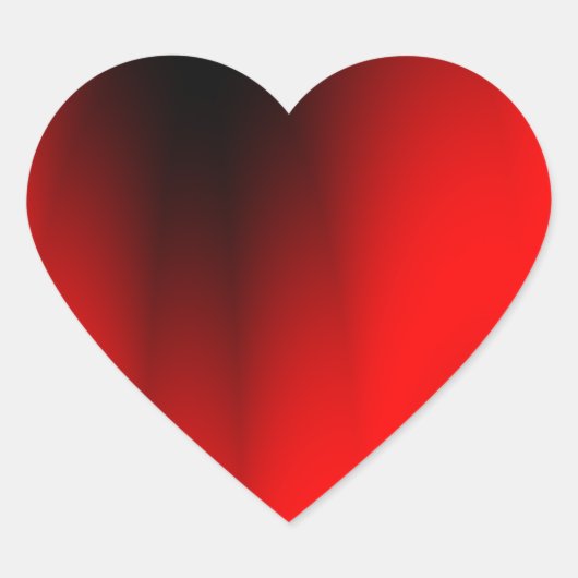 Elegant Red Splash Herz-Aufkleber (Vorderseite)