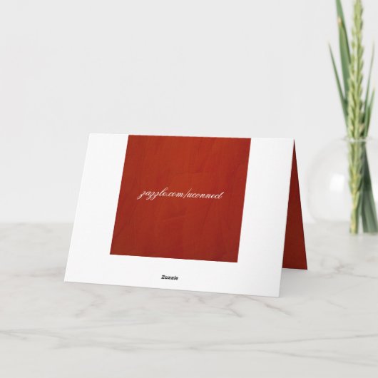 Elegant Red Stucco Blank Vielen Dank Dankeskarte (Rückseite)