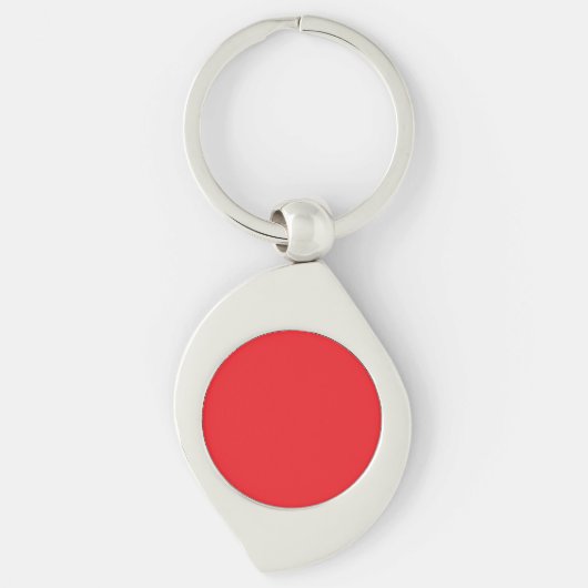 Elegant Red Swirl Keychain for Everyday Use Schlüsselanhänger (Vorderseite)