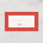 Elegant Red Swirling Platzkarte (Vorderseite)