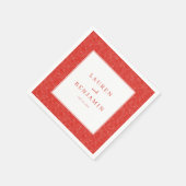 Elegant Red Swirls Serviette (Ecke)