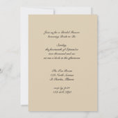 Elegant Red Tulip Bridal Dusche Einladung (Rückseite)