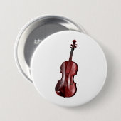 Elegant Red Violin Musical Instrument Button (Vorne & Hinten)