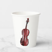Elegant Red Violin Musical Instrument Pappbecher (Vorderseite)