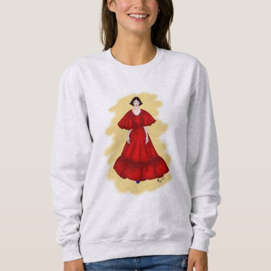 Elegant Red Volume with Warm Artistic Energy Sweatshirt (Vorderseite)