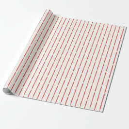 Elegant Red Watercolor Ribbon Stripes Geschenkpapier