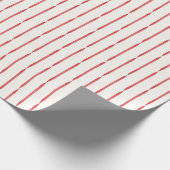 Elegant Red Watercolor Ribbon Stripes Geschenkpapier (Ecke)
