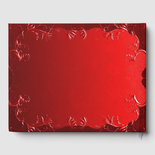 Elegant Red Wedding Gästebuch (Rückseite)