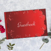 Elegant Red Wedding Gästebuch