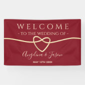 Elegant Red Welcome Wedding Banner (Horizontal)