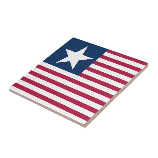 Elegant Red White Blue Star Streifen USA Patriotic Fliese (Seite)