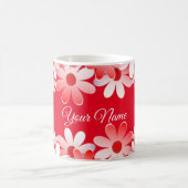 Elegant Red White Floral Wedding Kaffeetasse (Mittel)