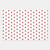 Elegant Red White Frohe Weihnachten glückliche Fei Geschenkpapier Set (Vorderseite 2)