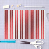 Elegant Red White Metallic Candy Striped Seidenpapier (Handwerk)