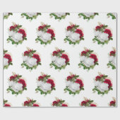 Elegant Red White Roses Bouquet Geschenkpapier (Flach)
