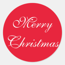 Elegant Red White Script Frohe Weihnachten