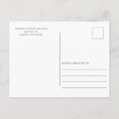 Elegant Red White Winter Christmas Save the Date Ankündigungspostkarte (Rückseite)