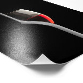 Elegant Red Wine Glass & Bottle. Black Background Fotodruck (Ecke)