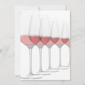 Elegant Red Wine Glasses Einladung (Rückseite)