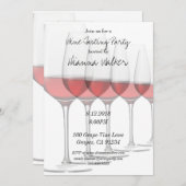 Elegant Red Wine Glasses Einladung (Vorne/Hinten)