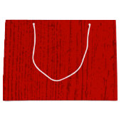 Elegant Red Wood Grain Große Geschenktüte (Vorderseite)