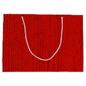 Elegant Red Wood Grain Große Geschenktüte (Rückseite)