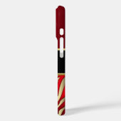 Elegant Red Zebra Black Gold Case-Mate iPhone Hülle (Rückseite / Links)