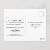 Elegant reflektiert Sky Blue Rose Wedding RSVP Postkarte (Rückseite)