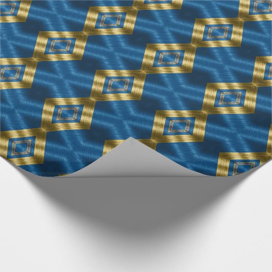 Elegant Regal Blue Luxury Geschenkpapier (Ecke)