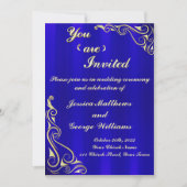 Elegant Regal Golden Blüh Typografie Einladung (Vorderseite)