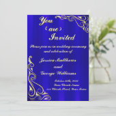 Elegant Regal Golden Blüh Typografie Einladung (Stehend Vorderseite)