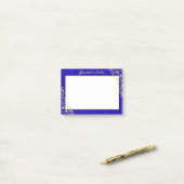 Elegant Regal Golden Blüh Typografie Post-it Klebezettel (Auf Schreibtisch)