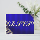 Elegant Regal Golden Blüh Typografie RSVP Karte (Stehend Vorderseite)