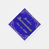 Elegant Regal Golden Typografy Quinceañera Serviette (Ecke)