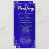 Elegant Regal Golden Typografy Wedding Programm (Vorne/Hinten)