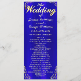 Elegant Regal Golden Typografy Wedding Programm