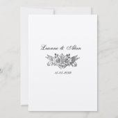 Elegant Regal Mairytale Birds Border Wedding Invit Einladung (Rückseite)