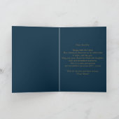 Elegant Regal Midnight Blue und Gold 50. Geburtsta Karte (Innenseite)