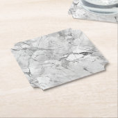 Elegant Regal Stone Vein Marmorbelag Textur Custom Untersetzer (angewinkelt)