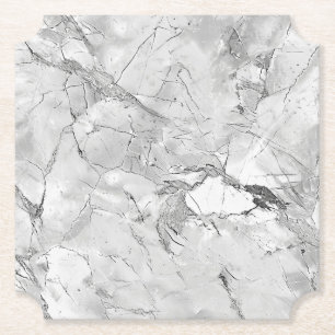 Elegant Regal Stone Vein Marmorbelag Textur Custom Untersetzer
