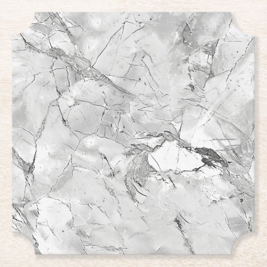 Elegant Regal Stone Vein Marmorbelag Textur Custom Untersetzer (Vorderseite)